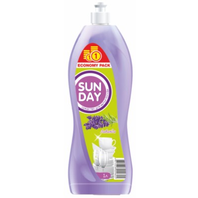 Сонца Sunday Средство для мытья посуды Лаванда парфюмированное 1л