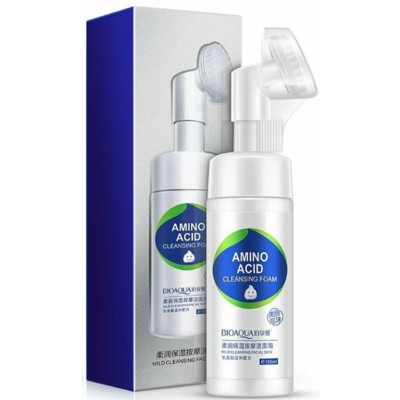 BIOAQUA Мусс-пенка массажная для умывания лица с аминокислотами и щеточкой 150мл