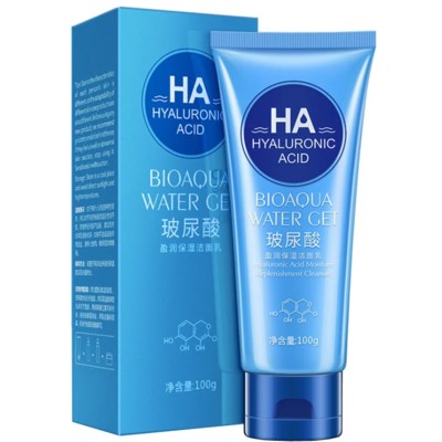 BIOAQUA HA Пенка Очищающая для умывания с гиалуроновой кислотой 100г 12шт/уп