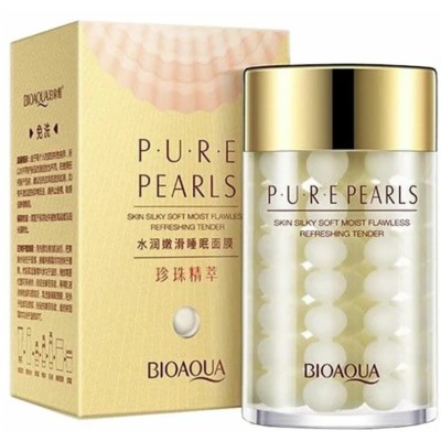 BIOAQUA PURE PEARLS Sleek Mask Маска Ночная питательная для лица с жемчугом и коллагеном 120г